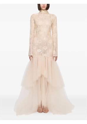 Atu Body Couture sequin-embellished tulle-skirt dress - Neutrals