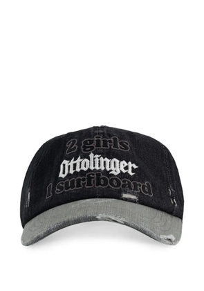 Ottolinger distressed slogan-print baseball cap - Black