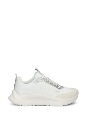 Calvin Klein logo-print panelled low-top sneakers - White