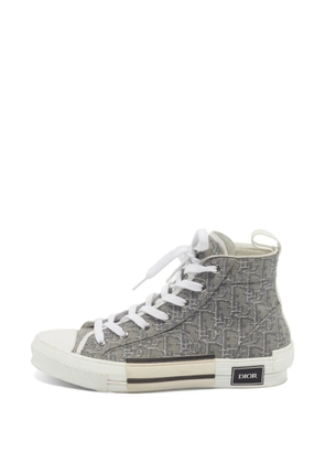 Christian Dior Pre-Owned B23 Oblique jacquard lace-up sneakers - Grey