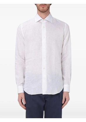 Eleventy long-sleeve linen shirt - White