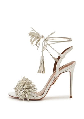 Aquazzura Wild Thing fringed sandals - White