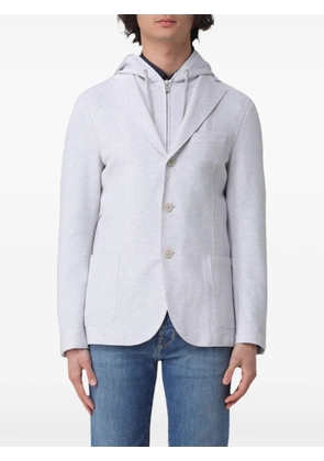 Eleventy single-breasted piqué-jersey blazer - Grey