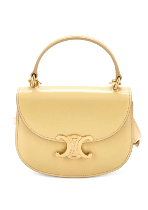 Celine Pre-Owned Triomphe Besace Clea Top Handle Flap Bag Leather Mini satchel - Yellow
