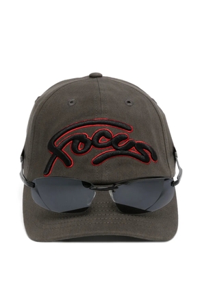 KAP Company logo-embroidered cap - Grey