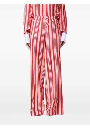 Ermanno Scervino striped wide-leg trousers - Red