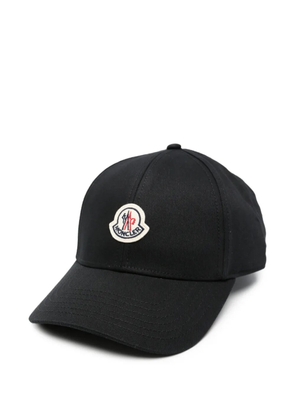 Moncler logo-patch cap - Black