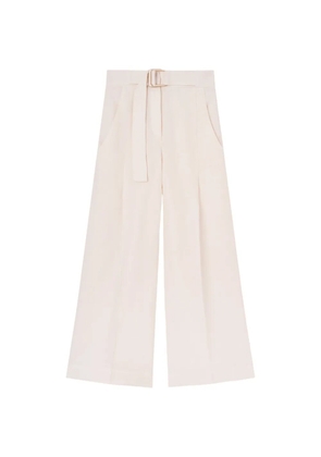 Fedeli Luca belted pleated trousers - White