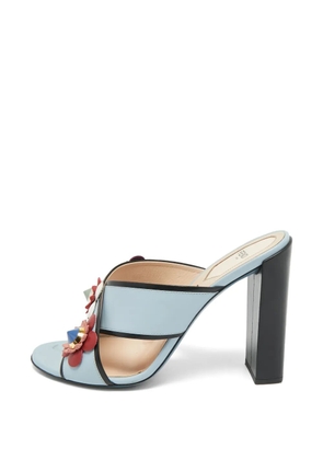 Fendi Pre-Owned Flowerland heeled sandals - Blue