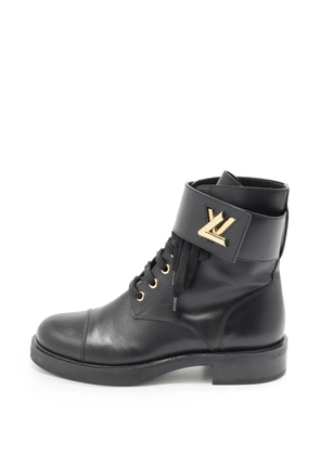 Louis Vuitton Pre-Owned Wonderland Flat Ranger combat boots - Black