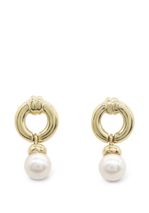 Tiffany & Co. Pre-Owned 2010s ribbed-design drop earrings - Gold