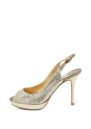 Jimmy Choo Pre-Owned Nova peep-toe heeled pumps - Gold