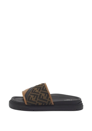 Fendi Pre-Owned FF monogram slide sandals - Neutrals