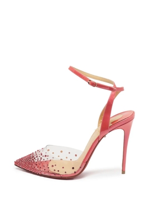 Christian Louboutin Pre-Owned Spikaqueen crystal-embellished pumps - Pink