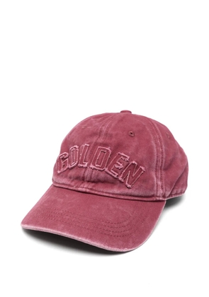Golden Goose logo-patch star-stud baseball cap - Red