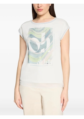 Betty Barclay graphic-print rhinestone-embellished top - Neutrals