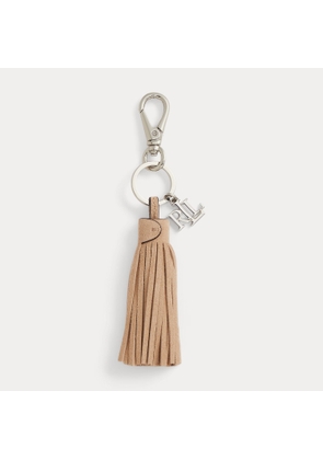 Logo & Suede Tassel Charm