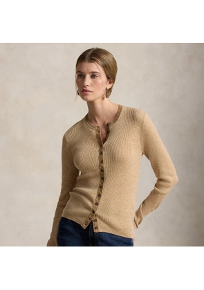 Rib-Knit Wool Cardigan