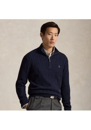 Cable-Knit Cotton Mockneck Jumper