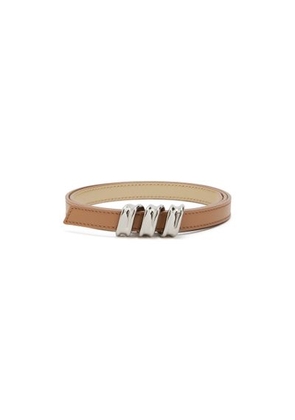 Coil belt in smooth calf leather