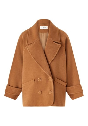Woolen cropped coat