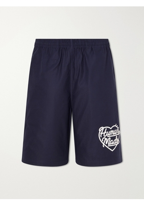 Human Made - Straight-Leg Logo-Print Cotton-Twill Shorts - Men - Blue - S