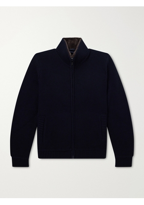 Herno - Wool Zip-Up Cardigan - Men - Blue - IT 46