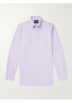 Drake's - Button-Down Collar Cotton Oxford Shirt - Men - Purple - UK/US 15
