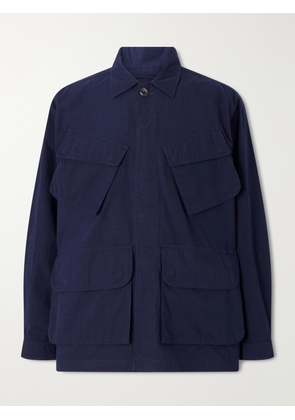 Drake's - Jungle Cotton-Ripstop Overshirt - Men - Blue - UK/US 36