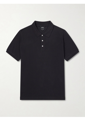 A.P.C. - Joe Cotton-Piqué Polo Shirt - Men - Black - XS
