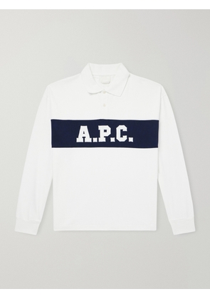 A.P.C. - Alexis Logo-Embroidered Cotton-Jersey Polo Shirt - Men - White - S