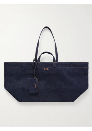 A.P.C. - Le Drummer Denim Tote Bag - Men - Blue
