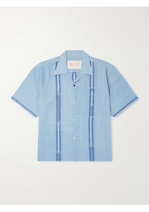Kardo - Rohit Embroidered Cotton Shirt - Men - Blue - S