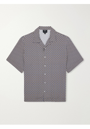 A.P.C. - Bennet Printed Crepe de Chine Shirt - Men - Blue - XS