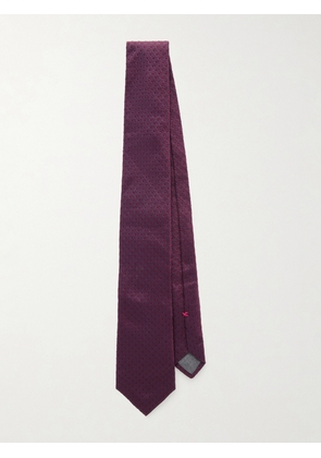 Brunello Cucinelli - 8cm Polk-Dot Silk-Jacquard Tie - Men - Burgundy