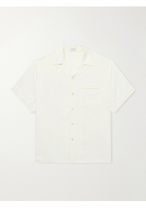 Versace - Striped Cotton and Silk-Blend Jacquard Shirt - Men - White - IT 46