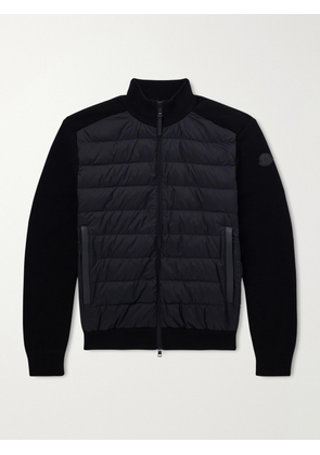 Moncler - Wool and Cashmere-Blend and Quilted Shell Down Jacket - Men - Black - S