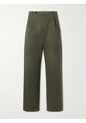 Jil Sander - Straight-Leg Cotton-Drill Trousers - Men - Green - IT 46