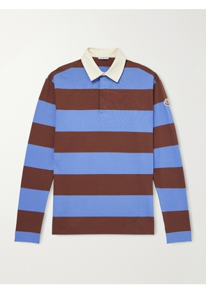 Moncler - Logo-Appliquéd Striped Cotton-Jersey Polo Shirt - Men - Multi - S