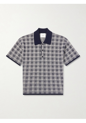The Elder Statesman - Checked Cashmere Polo Shirt - Men - Blue - S
