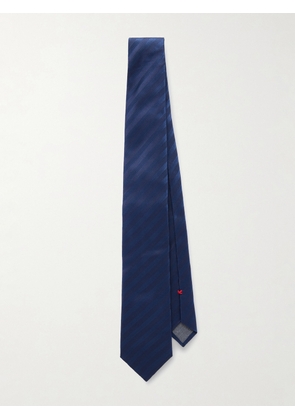 Brunello Cucinelli - 8cm Striped Silk-Jacquard Tie - Men - Blue