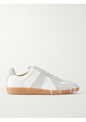Maison Margiela - Replica Paint-Splattered Leather Sneakers - Men - White - EU 40