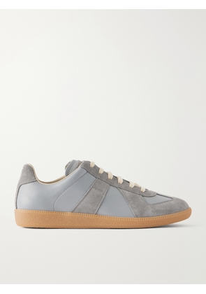Maison Margiela - Replica Suede-Trimmed Leather Sneakers - Men - Gray - EU 40