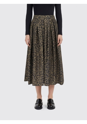 ASPESI Animal Print Polyester Skirt