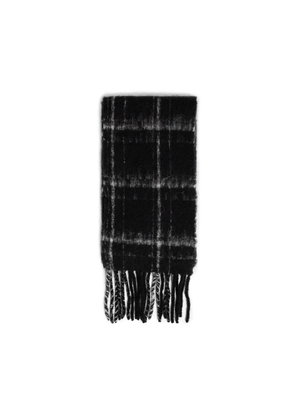 Fuzzy Alpaca Check Estate Scarf