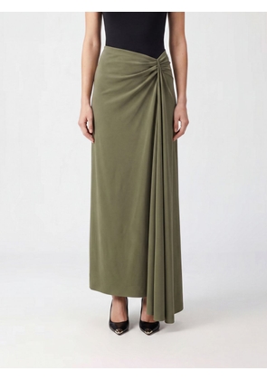 McQueen Asymmetrical Draped High-Waisted Maxi Skirt in Pure Silk