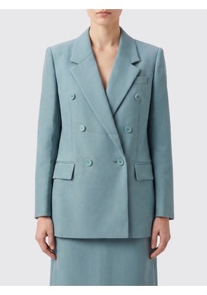 CHLOÉ Double-Breasted Merino Wool Blazer with Peak Lapels and Flap Pockets
