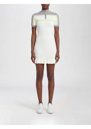 CASABLANCA Striped Viscose High-Neck Mini Sheath Dress