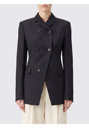 KHAITE Double-Breasted Wool Blazer with Peak Lapels and Flap Pockets