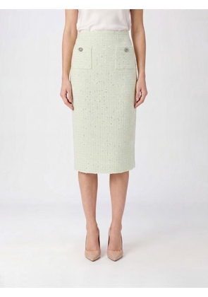 SELF-PORTRAIT High-Waisted Tweed Midi Pencil Skirt with Sequins